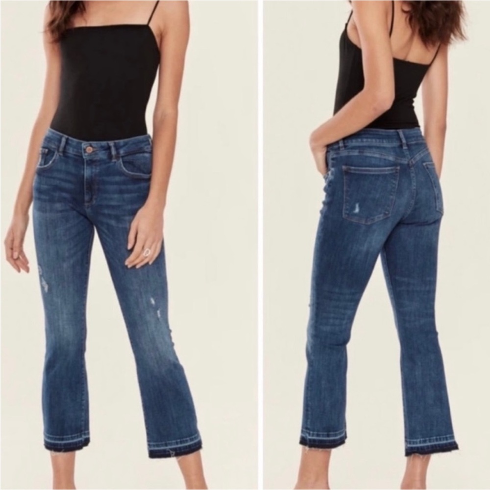 DL1961 Bridget Mid Rise Instasculpt Cropped Boot Alma Jeans